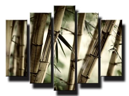 5 dielny obraz na stenu bambusy