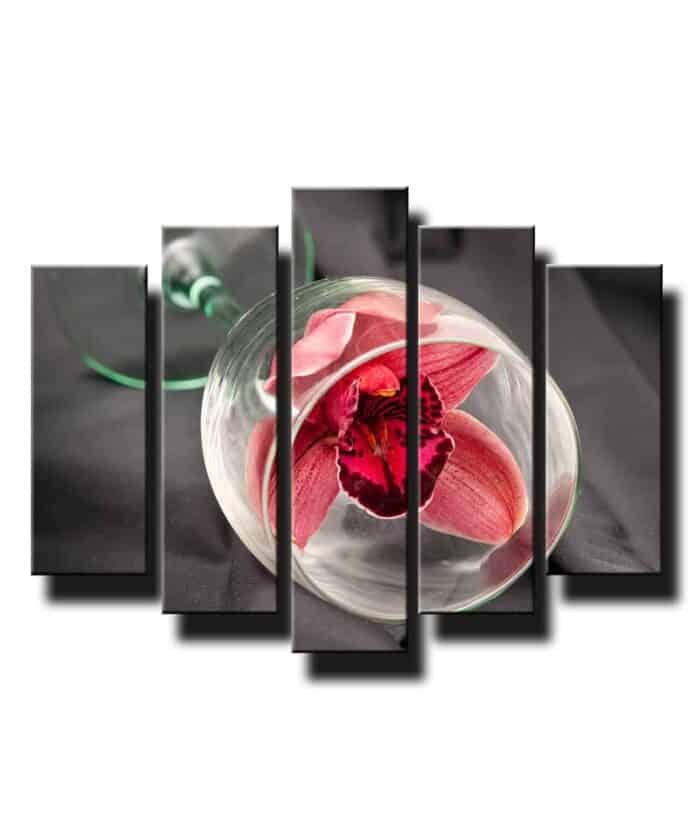 5 dielny obraz orchidea v pohary