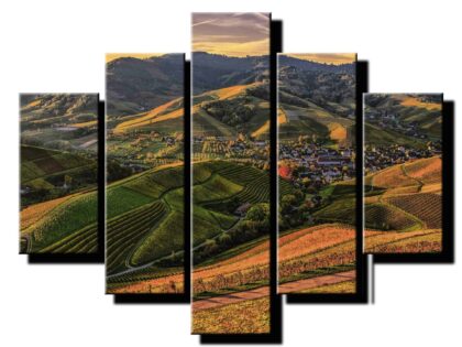 päť dielny obraz na stenu-letna krajina-viacdielne obrazy-onlinefotka.sk