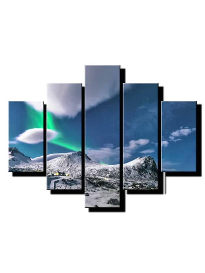 5 dielne obrazyna stenu zimna krajina-viac dielny obraz-onlinefotka