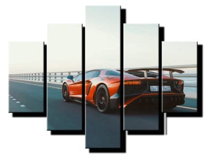 5 dielny obraz na stenu Lamborghini-viac dielny obraz-onlinefotka