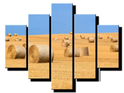 5 dielny obraz na stenu baliky slamy -viac dielny obraz-onlinefotka