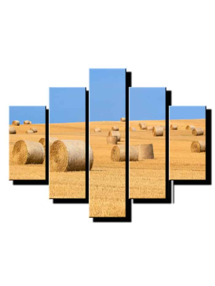 5 dielny obraz na stenu baliky slamy -viac dielny obraz-onlinefotka