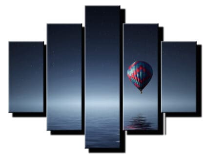 5 dielny obraz na stenu balon nad oceanom-viac dielny obraz-onlinefotka