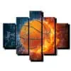5 dielny obraz na stenu basketbalova lopta-viac dielny obraz-onlinefotka