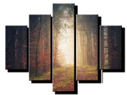 5 dielny obraz na stenu cesta lesom-viac dielny obraz-onlinefotka