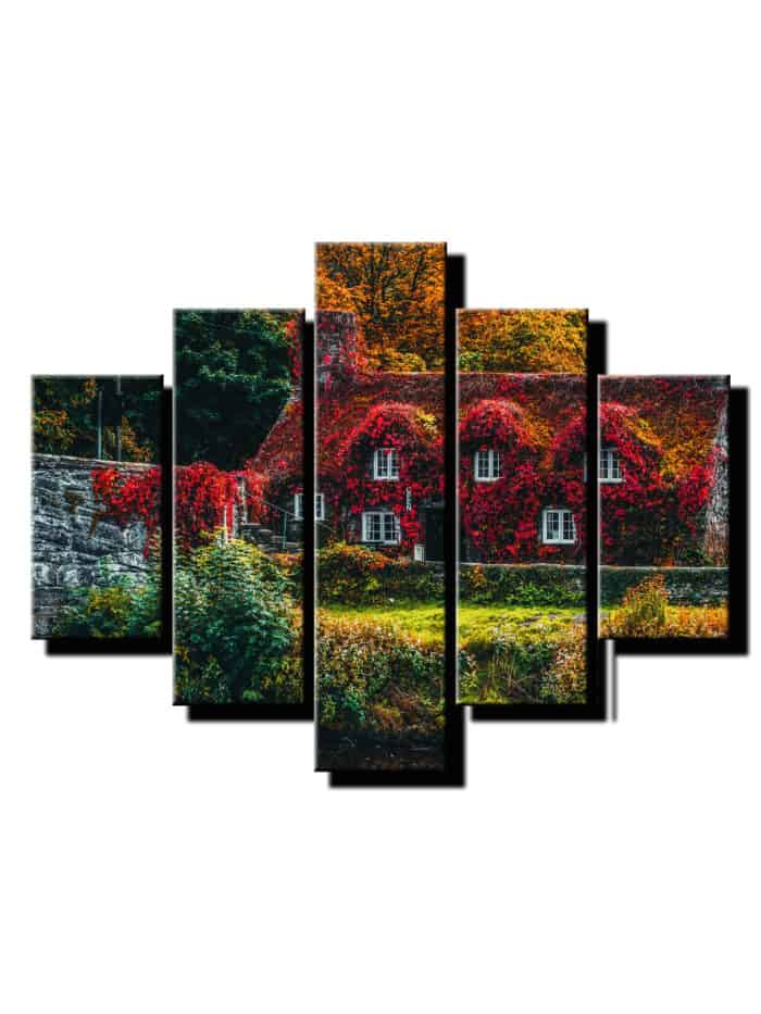 5 dielny obraz na stenu dom na vidieku-viac dielny obraz-onlinefotka