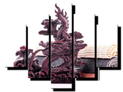 5 dielny obraz na stenu drevena socha feng shui-Viac dielne obrazy-Onlinefotka