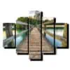 5 dielny obraz na stenu dreveny most-viac dielny obraz-onlinefotka