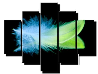 5 dielny obraz na stenu farebne pierko-viac dielny obraz-onlinefotka
