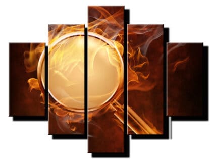 5 dielny obraz na stenu horiaca lupa-viac dielny obraz-onlinefotka