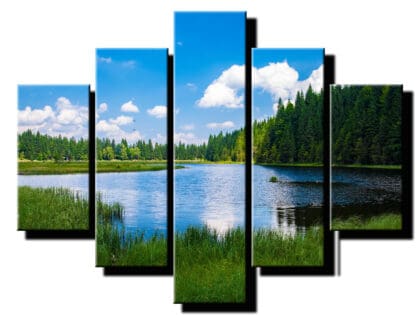 5 dielny obraz na stenu horske jazero-viac dielny obraz-onlinefotka