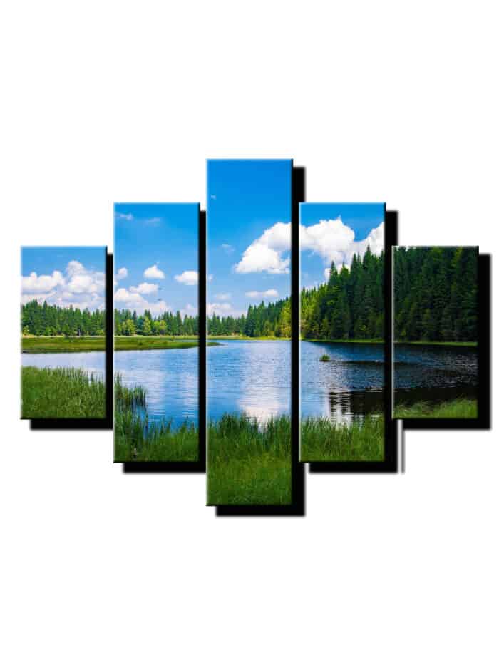 5 dielny obraz na stenu horske jazero-viac dielny obraz-onlinefotka
