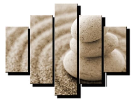 5 dielny obraz na stenu kamene s pieskom feng shui-Viac dielne obrazy-Onlinefotka