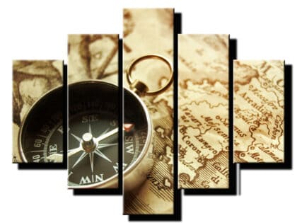 5 dielny obraz na stenu kompas feng shui