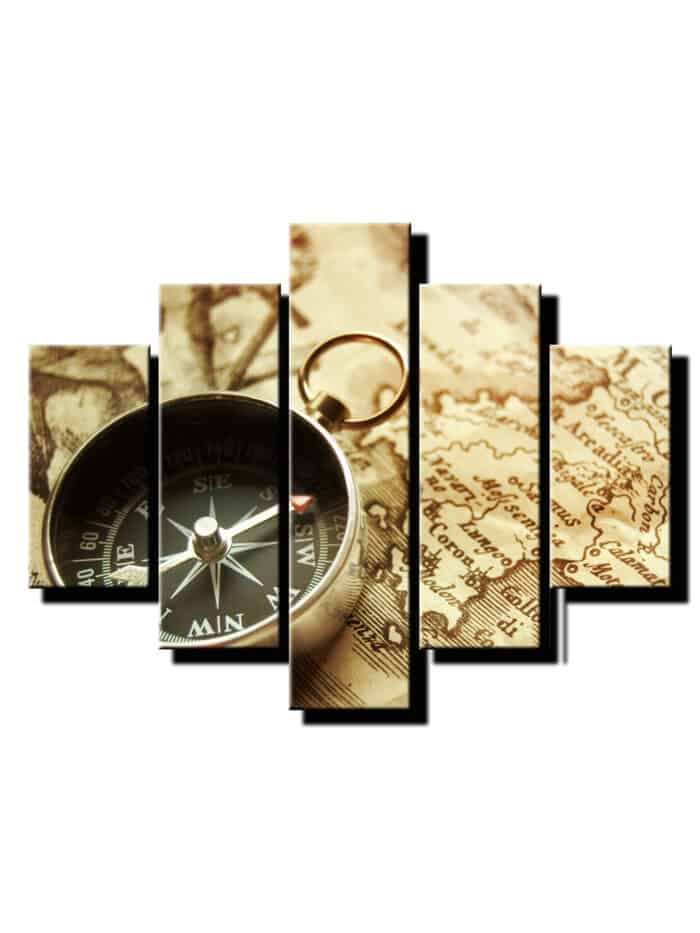 5 dielny obraz na stenu kompas feng shui