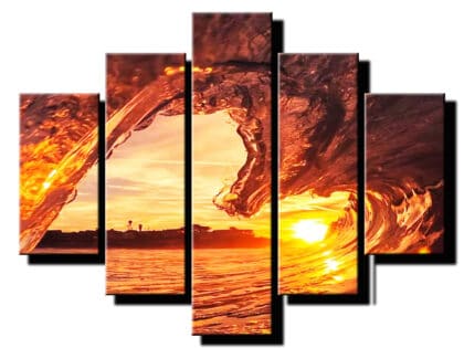 5 dielny obraz na stenu morska vlna-viac dielny obraz-onlinefotka