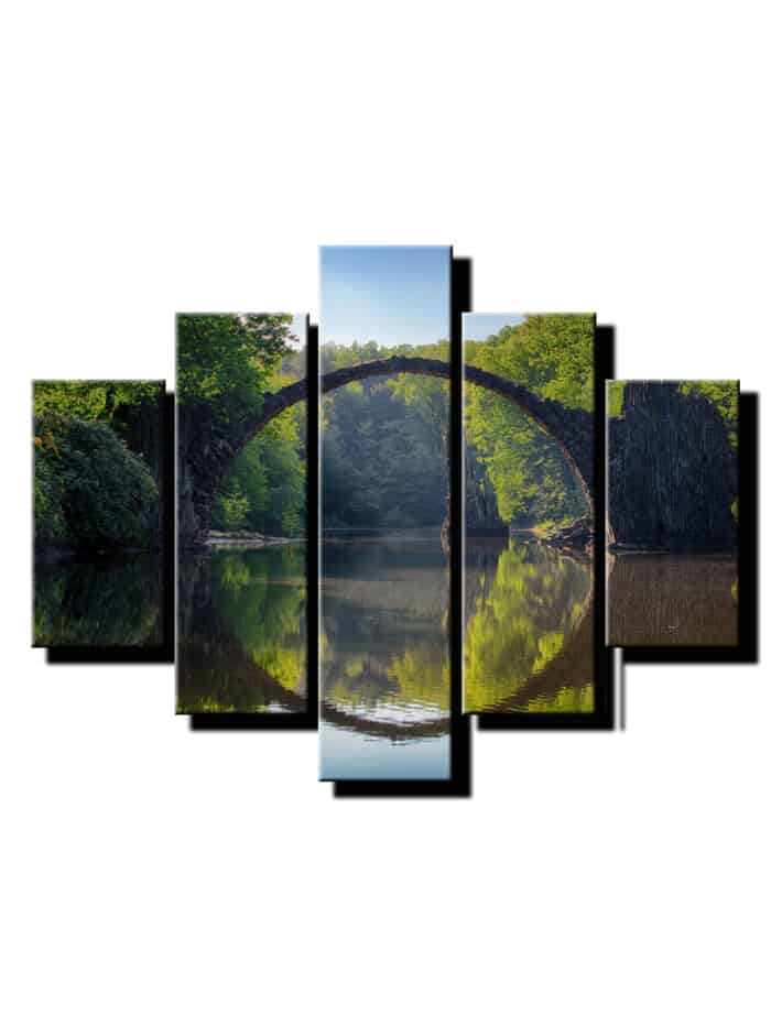 5 dielny obraz na stenu most a rieka-viac dielny obraz-onlinefotka