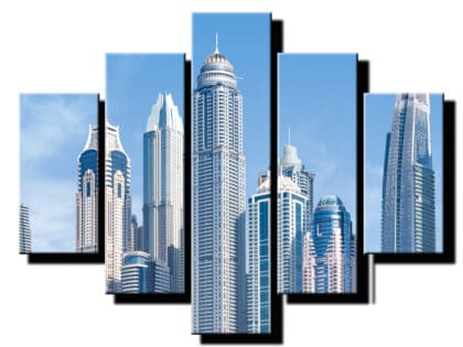 5 dielny obraz na stenu mrakodrapy-viac dielny obraz-onlinefotka