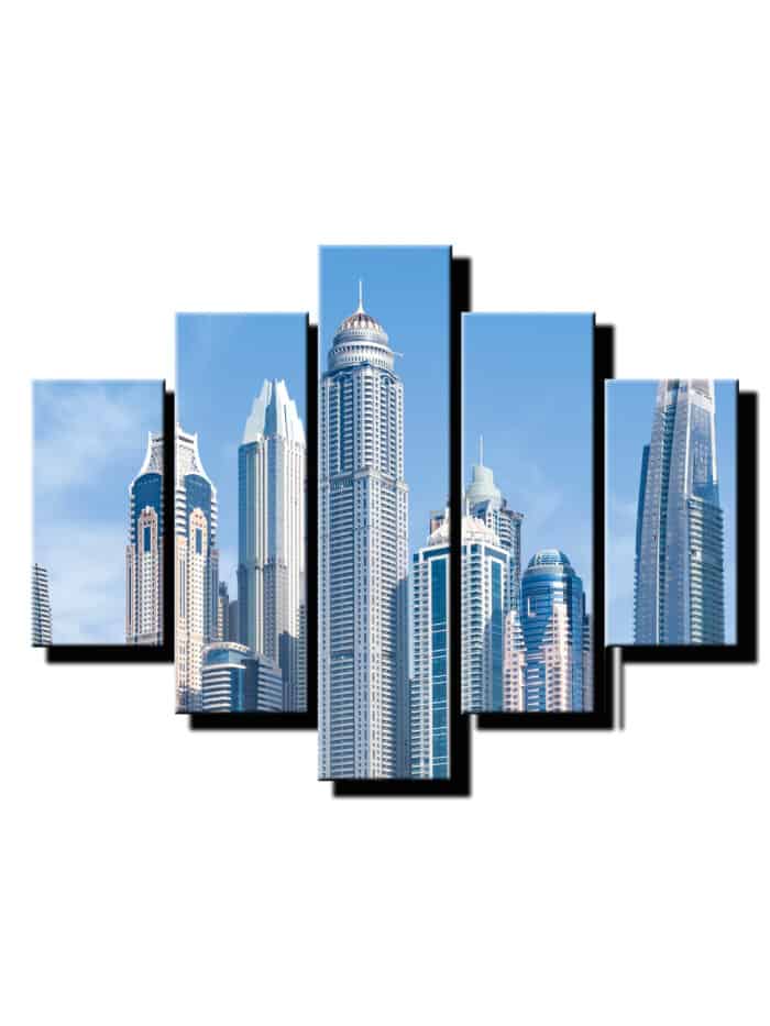 5 dielny obraz na stenu mrakodrapy-viac dielny obraz-onlinefotka