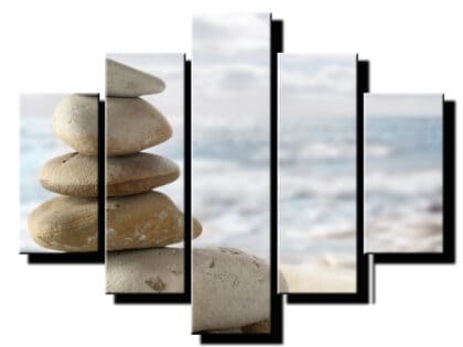 5 dielny obraz na stenu naukladane kamene-Viac dielne obrazy-Onlinefotka