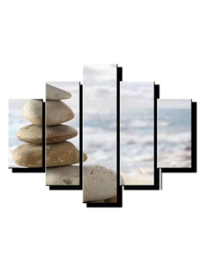 5 dielny obraz na stenu naukladane kamene-Viac dielne obrazy-Onlinefotka