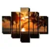 5 dielny obraz na stenu plaz s palmami-viac dielny obraz-onlinefotka