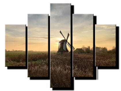 5 dielny obraz na stenu veterny mlyn-viac dielny obraz-onlinefotka