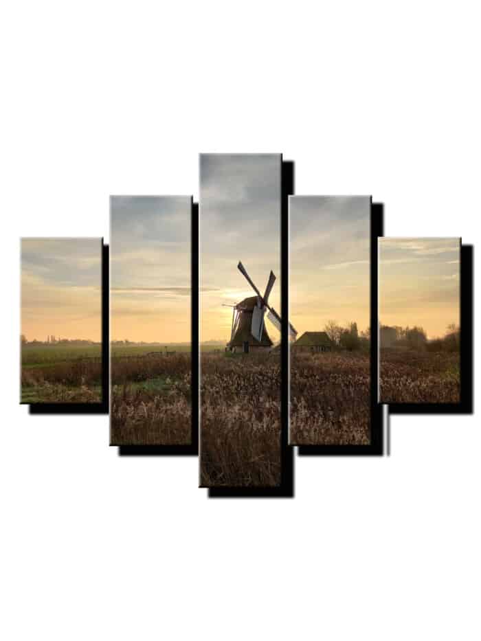 5 dielny obraz na stenu veterny mlyn-viac dielny obraz-onlinefotka