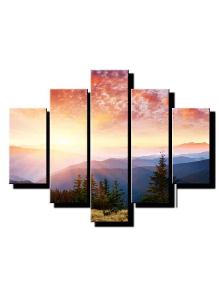 5 dielny obraz na stenu vyhlad na krajinu-viac dielny obraz-onlinefotka