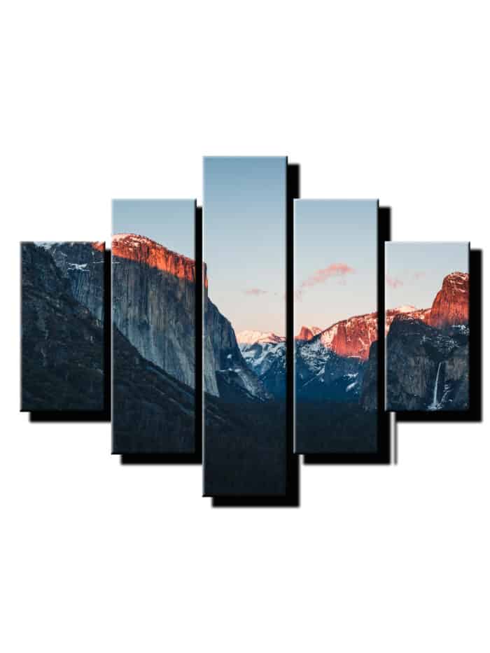 5 diely obraz na stenu horsky vrchol-viac dielny obraz-onlinefotka