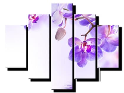 pat dielny obraz fialova orchidea-viac diely obraz-onlinefotka