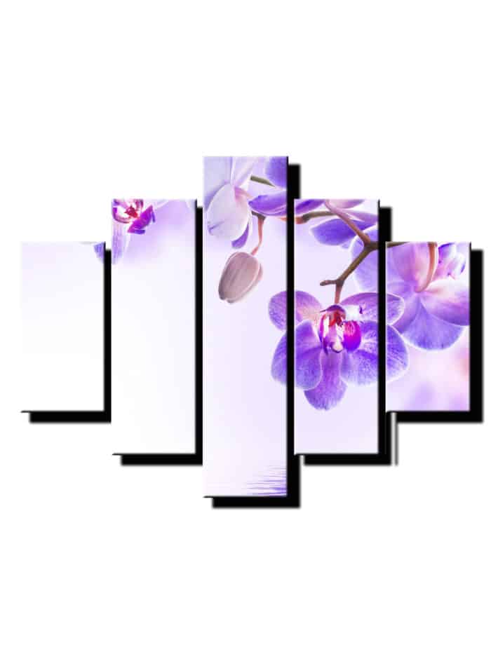 pat dielny obraz fialova orchidea-viac diely obraz-onlinefotka