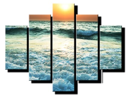 5 deilny obraz vlny na mori-Viac dielny obraz-moderne obrazy na stenu