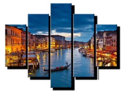 5 dielny obraz Benatky podvecer-Viac dielny obraz-moderne obrazy na stenu