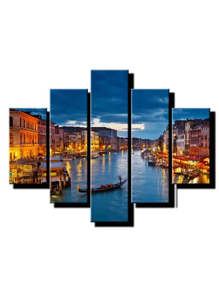5 dielny obraz Benatky podvecer-Viac dielny obraz-moderne obrazy na stenu