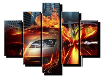 5 dielny obraz audi abstrakt-Viac dielny obraz-moderne obrazy na stenu