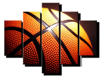 5 dielny obraz basketbalova lopta-Viac dielny obraz-moderne obrazy na stenu