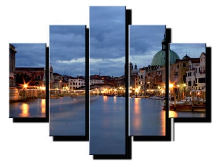 5 dielny obraz benátky plné svetiel-Viac dielny obraz-moderne obrazy na stenu