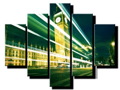 5 dielny obraz big ben v londyne-Viac dielny obraz-moderne obrazy na stenu