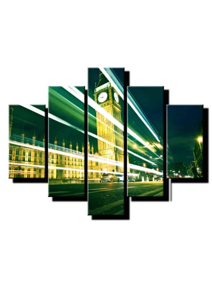 5 dielny obraz big ben v londyne-Viac dielny obraz-moderne obrazy na stenu