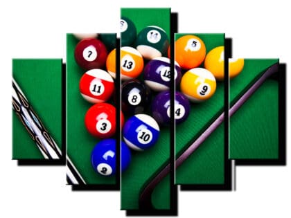 5 dielny obraz biliard detail-Viac dielny obraz-moderne obrazy na stenu