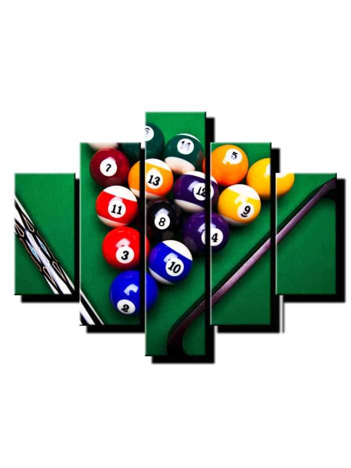 5 dielny obraz biliard detail-Viac dielny obraz-moderne obrazy na stenu