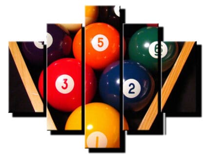 5 dielny obraz biliardove gule-Viac dielny obraz-moderne obrazy na stenu
