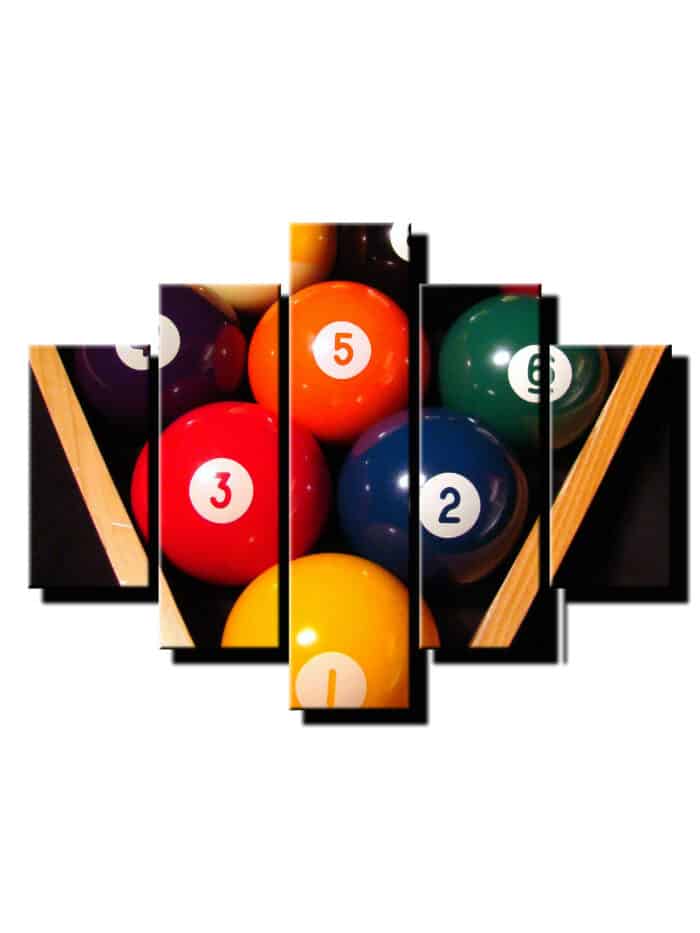 5 dielny obraz biliardove gule-Viac dielny obraz-moderne obrazy na stenu