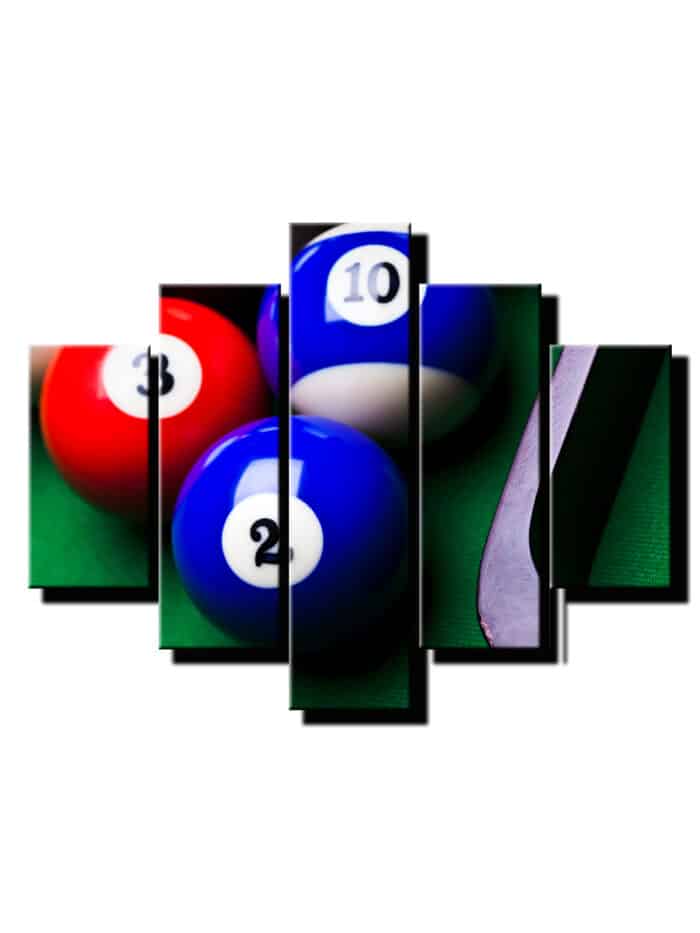 5 dielny obraz biliardove gule detail-Viac dielny obraz-moderne obrazy na stenu