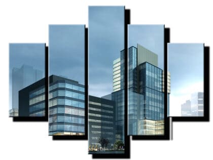 5 dielny obraz bodovi v meste-Viac dielny obraz-Moderne obrazy na stenu-Obraz na stenu