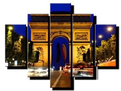 5 dielny obraz budova na ceste-Viac dielny obraz-moderne obrazy na stenu