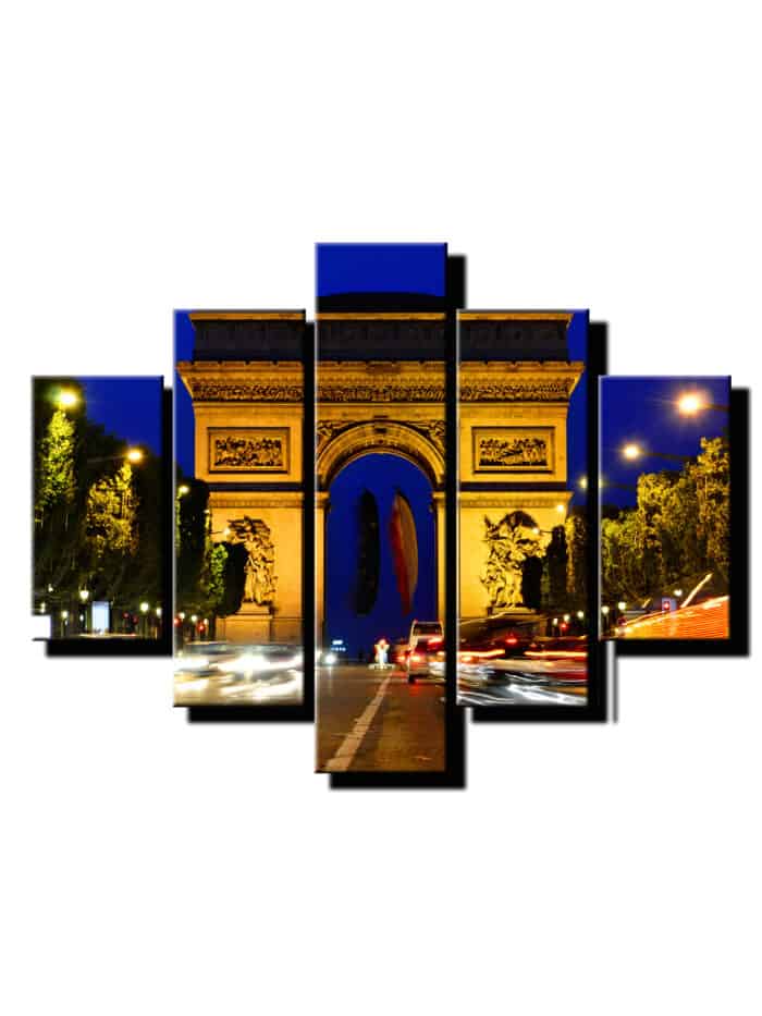 5 dielny obraz budova na ceste-Viac dielny obraz-moderne obrazy na stenu