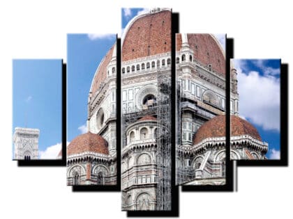 5 dielny obraz budova s lešenim-Viac dielny obraz-moderne obrazy na stenu